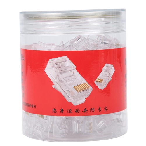 100x RJ45 Connector End CAT6 Unshielded Network Cable Modular Plug Gold Plat Fit - Afbeelding 5 van 17
