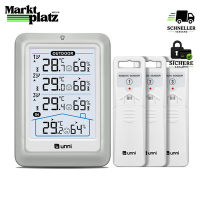 Thermometer Digital Hygrometer Innen Außenbereich 11,4 cm Display 100 m