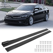 86.6'' Side Skirt Extension Rocker Panel Splitter Lips For VW Jetta MK5 MK6 MK7