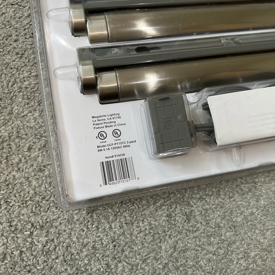 2 Pack Megabrite CCFL Touch On Slim Linkable Under Cabinet Light 13.5" New NOS - Image 3 of 3