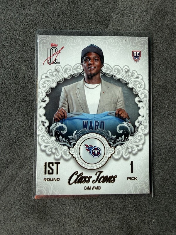 2025 Topps Signature Class- Cam Ward Class Icons RC Tennessee Titans