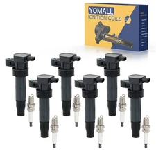 6PCS UF546 Ignition Coils + 6PCS 7854 Iridium Spark Plugs Ignition ... Fast Ship