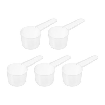 5Pcs Plastic Measuring Spoons Powder Scoops Spoon Table Spoon 30g/60ml Clear