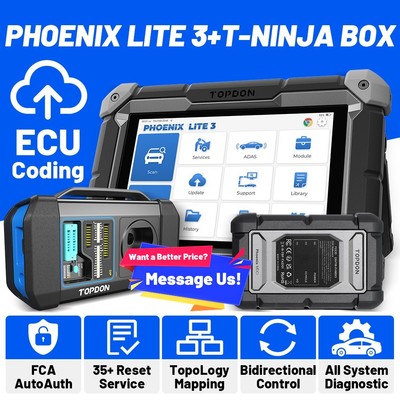 2025 TOPDON Phoenix LITE3 PRO Car Diagnostic Scanner Tool Key Coding Programmer