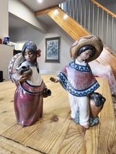 Lladro  GRES finish pair  "Pedro" 12141 and "Pepita" 12140: mint