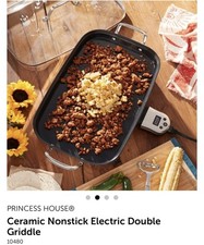 Princess House Plancha Doble Electrica double electric griddle nonstick 10480