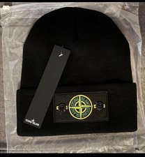 Stone Island Beanie Winter Mütze Schwarz Neu...