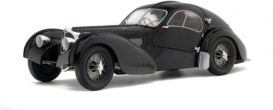 BUGATTI TYPE 57SC ATLANTIC 1938 NEGRO SOLIDO S1802101 1/18 METAL - Imagen 2 de 4