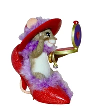 Charming Tails ~ Stepping Out ~ Red Hat Society Hamilton No.2744B ~ 2006