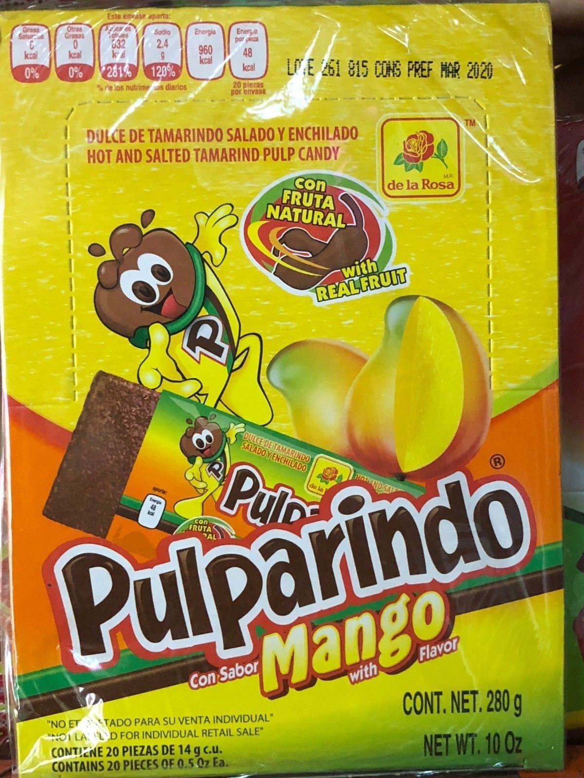 PULPARINDO MEXICAN CANDY WATERMELON, TAMARINDO, MANGO, EXTRAHOT