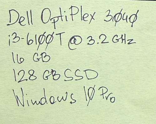 Dell Optiplex 3040 i3-6100T 3.2GHz 16GB RAM 128GB SSD Windows 10 Pro - Picture 8 of 8