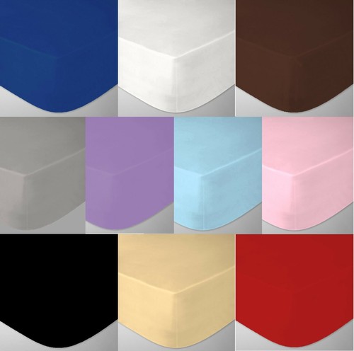 200 FADEN ägyptische Baumwolle 10 Zoll/25 cm tiefes Spannbettlaken oder Kissenbezug Bettwäsche - Bild 1 von 34