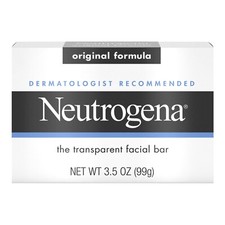Neutrogena Original Transparent Facial Bar Soap Cleanser Original Scent, 3.5 oz.