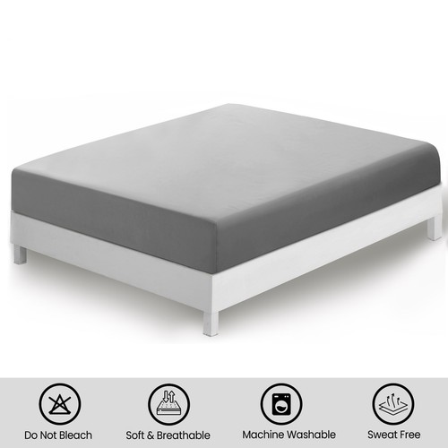 Extra Deep Fitted Sheet 25cm Bed Sheet Single Double King & Super King Size - Picture 45 of 100