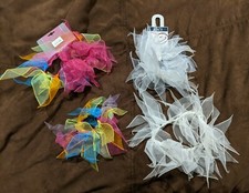 NWT New TCP The Children's Place Ribbon Hair Pony Ties White Rainbow Pink Blue