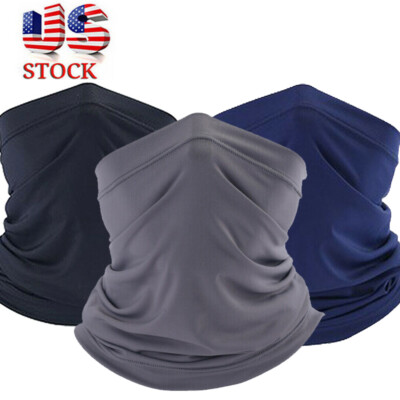 Summer Balaclava Half Face Cover Scarf for Men Cycling UV Protection Neck Cover