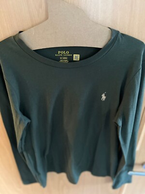 00さま【新品タグ付】正規品QRポロラルフローレン 長袖カットソー オリーブ M Womens Polo Ralph Lauren Olive top Medium Brand New with Tags