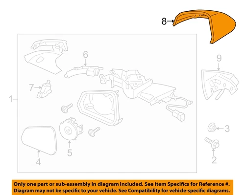 FORD OEM 15-23 Mustang Door Outside Mirrors-Mirror Cover FR3Z17D742BAPTM