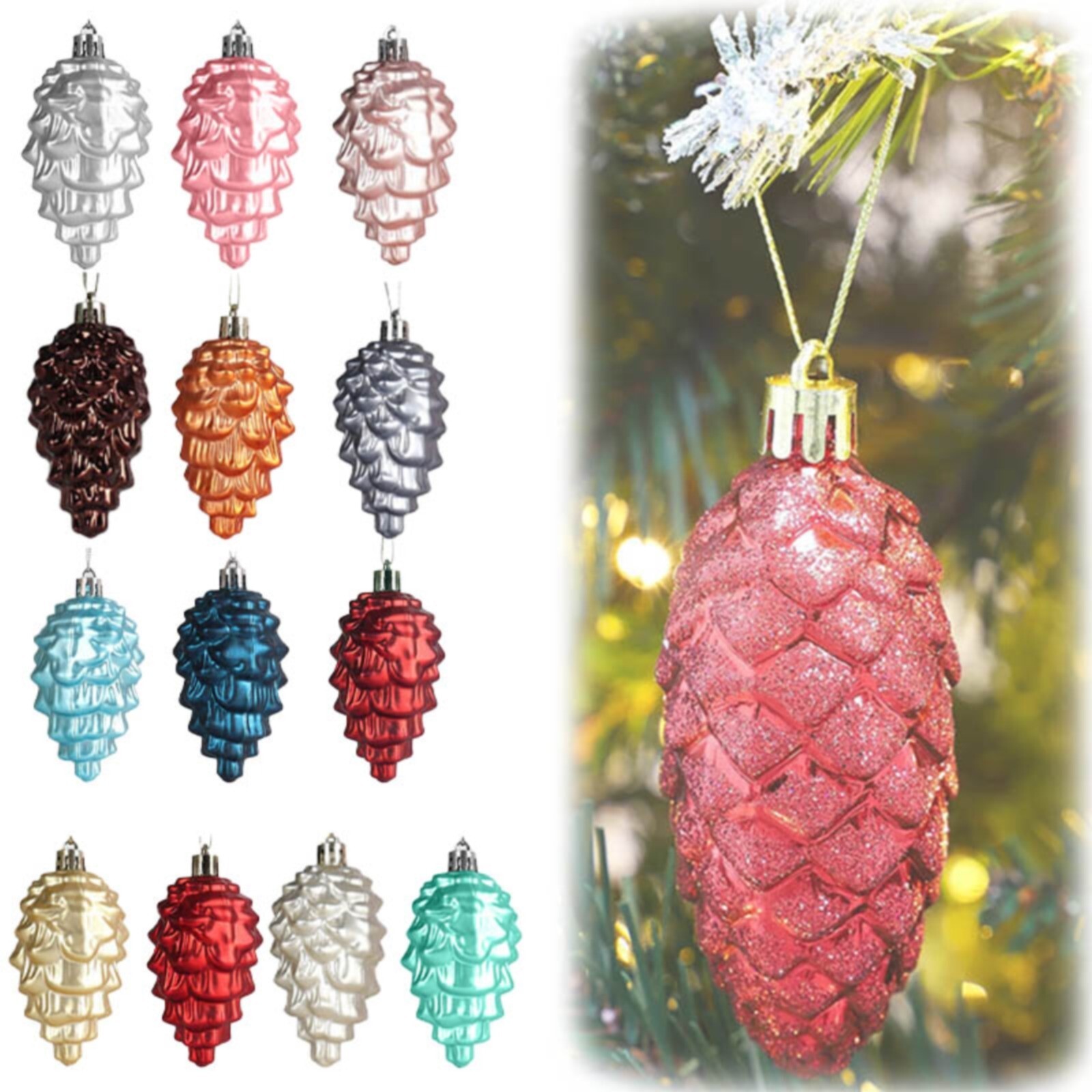 8PCS Christmas Hanging Decorations Package Xmas Tree Decorate Ornament Gift Set