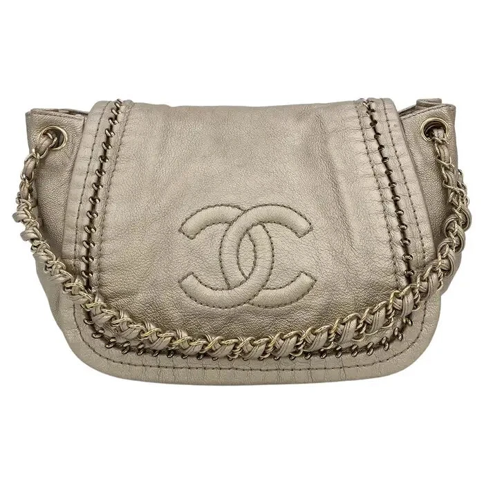 Chanel Patent Leather Luxe Ligne Accordion Flap Bag