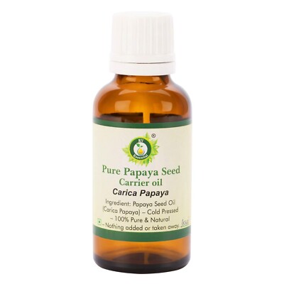 R V Essential Pure Papaya Seed Oil Carica Papaya Cold Pressed Natural For Hair
