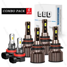 For 2006-2011 Buick Lucerne 6x Led Headlight Fog Light Bulbs Combo Kit