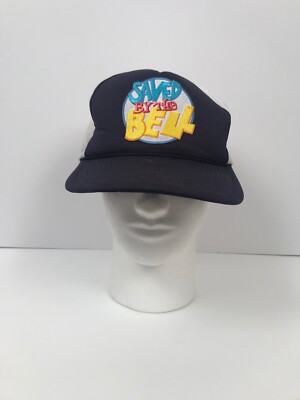 saved by the bell navy blue and white mesh snapback Double Vintage Trucker