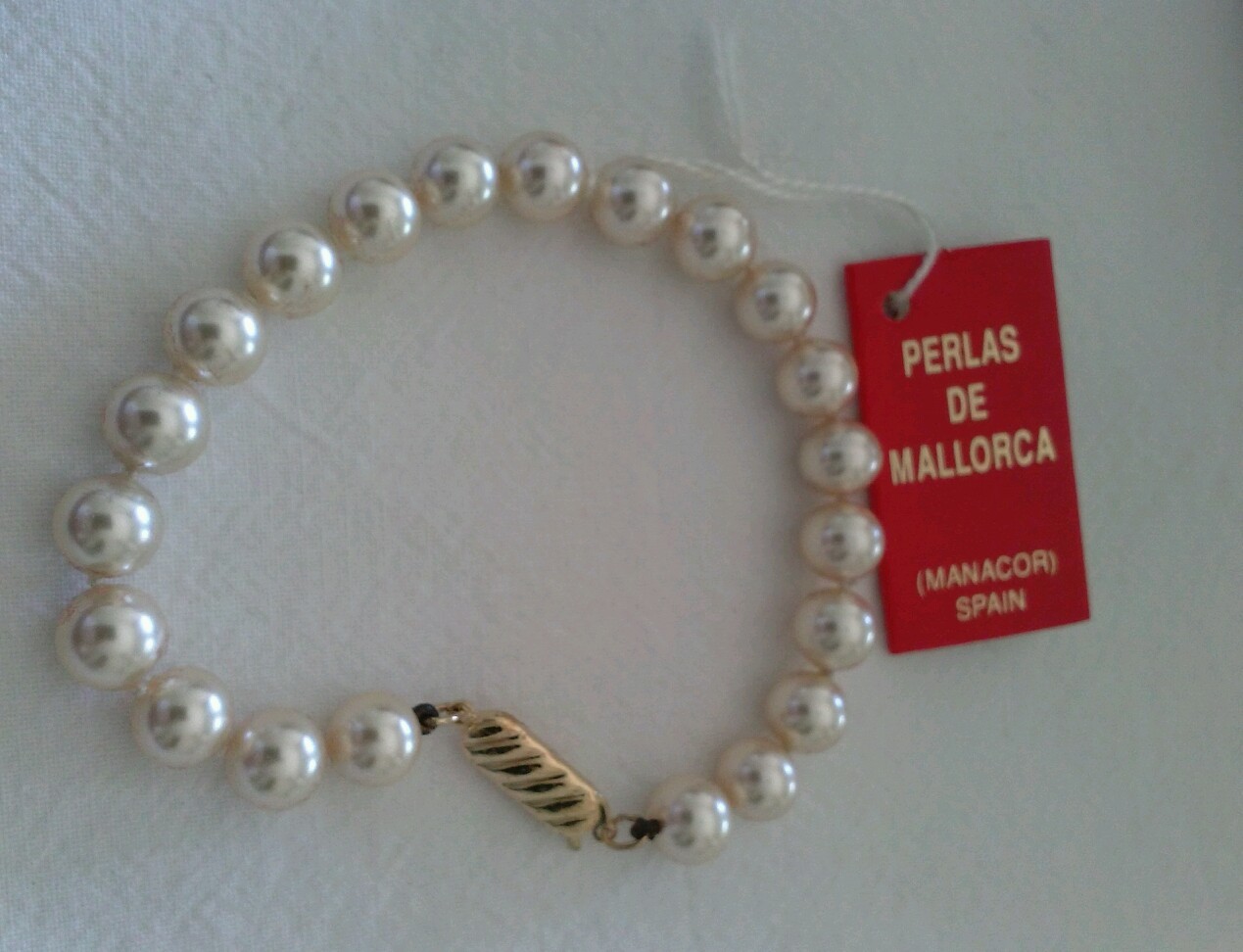 PULSERA DE PERLAS DE MANACOR (MALLORCA) con BROCHE