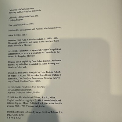 FLORENCE: THE GOLDEN AGE, 1138 - 1737 By Gene A. Brucker