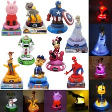 Licensed Disney Character 3D Figure Bedside Table Lamps, Night Light Kids Gift