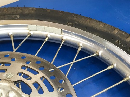 06 Suzuki DRZ400 DRZ 400 E S OEM Front Wheel Hub Rim Spokes Rotor Tire - Picture 4 of 14