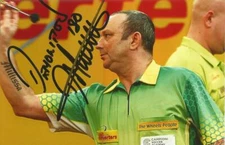 DARTS: DARREN WEBSTER 'DEMOLITION MAN' SIGNED 6x4 ACTION PHOTO+COA