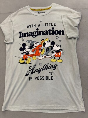 Disney T Shirt Men's Large With A Little Imagination Mickey Through the Years