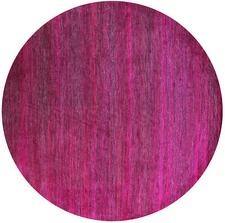 10' Round Wool & Silk Hand Knotted Super Savannah Gabbeh Rug - Q8635