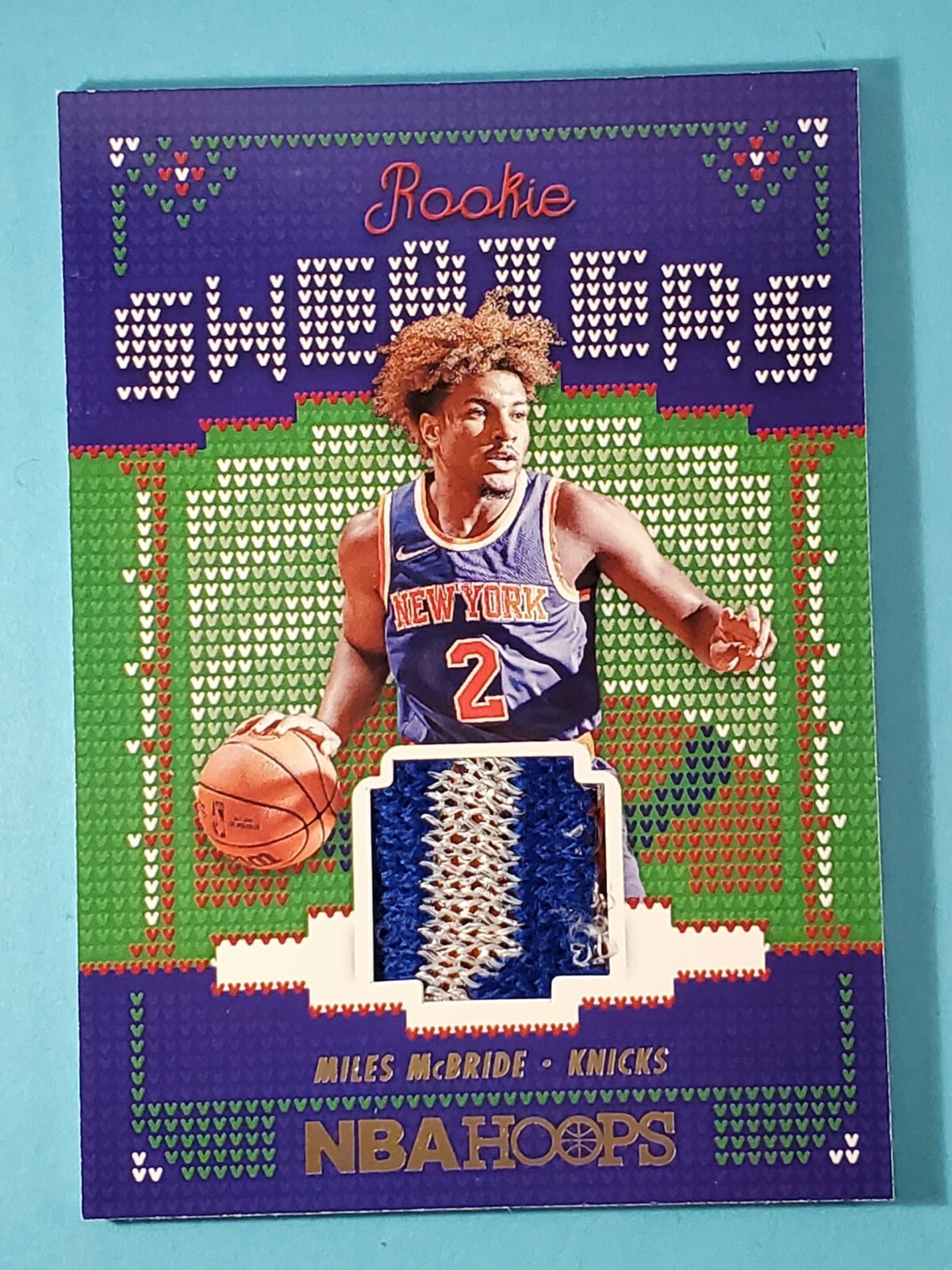 2021-22 Panini Hoops Winter Rookie Sweaters RC Miles McBride Knicks #RSW-MMB
