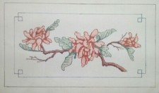 MP needlepoint HP handpainted canvas Oriental Floral 217 15.5"x8.5" 18mesh