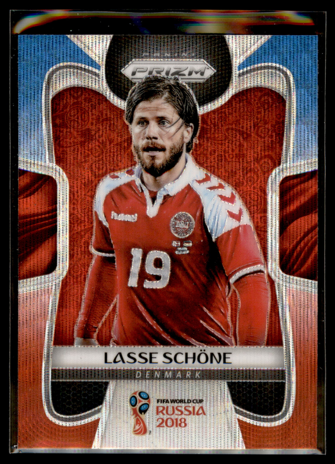 2018 Panini Prizm World Cup RED BLUE WAVE #259 Lasse Schone - Denmark Qty