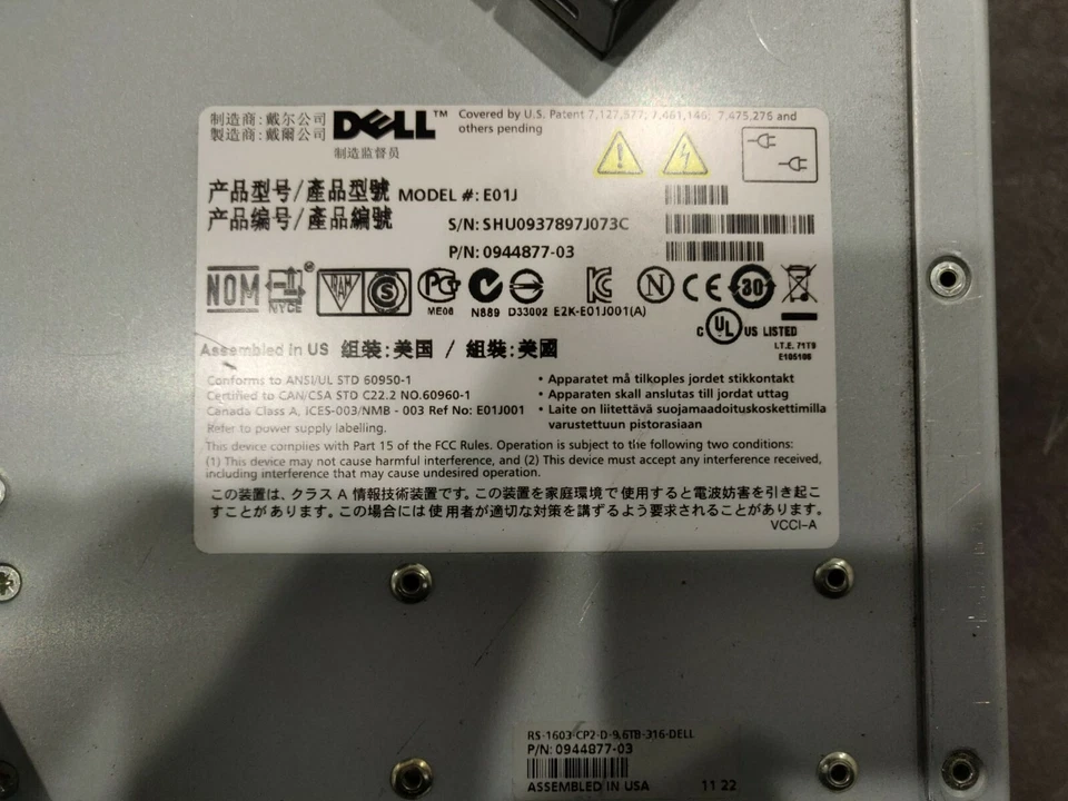 Dell EqualLogic PS4000E 16x 600GB 15.7K SAS PS4000 ISCSI SAN Storage System - Image 3 of 4