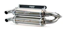 Trinity Racing Stainless Stage 5 Dual Slip-On Exhaust For 2018-2022 RZR Turbo