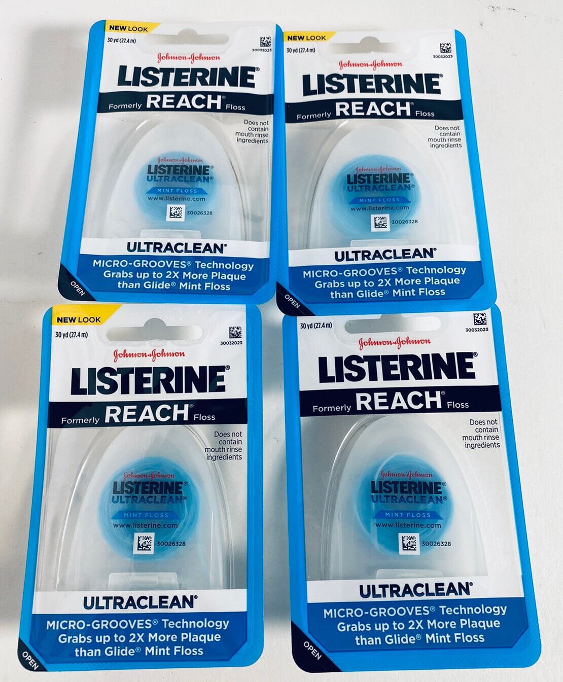1 4 Pk Listerine Ultraclean Mint 最大55％オフ！ Oral Yards Care Floss 30 Dent 当季大流行