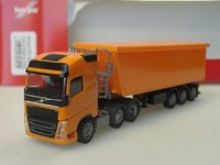 Herpa Volvo Fh Gl. 6X2 StöFfelliner-Sattelzug, Orange - 307215 - 1/87