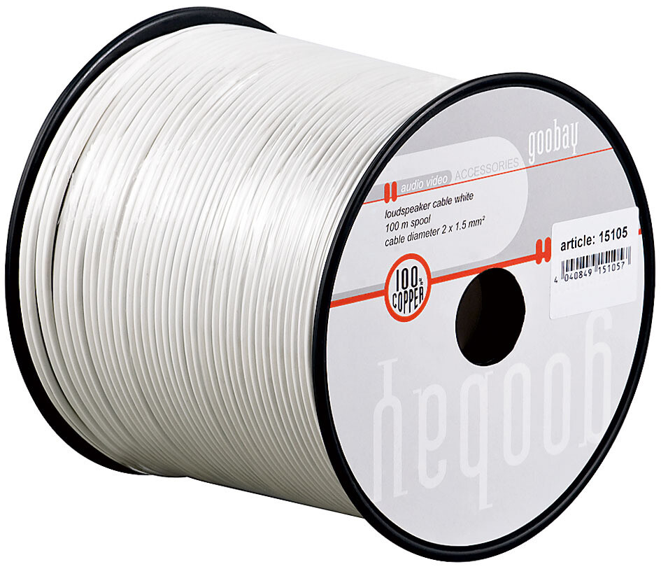 Thumbnail - Lautsprecherkabel Weiß; Lsk 2x0.75 Weiss - 100m Cu