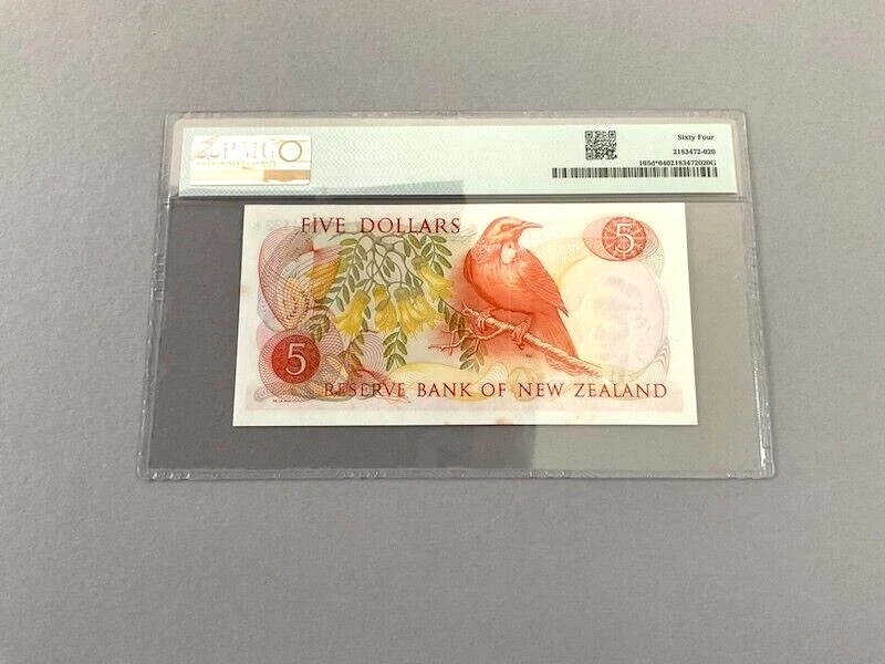 New Zealand 5 Dollars P-165d* 'Replacement' ND(1977-81)  PMG 64 - Image 4 of 4