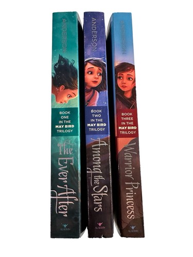 The May Bird Trilogy: The Ever After/Among the Stars/Warrior Princess PB lot - Picture 3 of 9