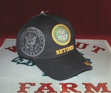 Retired US Army Military Approved Old Emblem Shadow Embroidery Adjustable Hat.