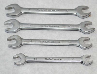 Blue Point Double Open End Wrench 10mm-17mm By Snap On USA Four Wrenches