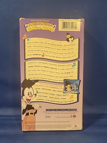 Animaniacs Sing-A-Long Yakko's World VHS 1994 - Picture 2 of 6