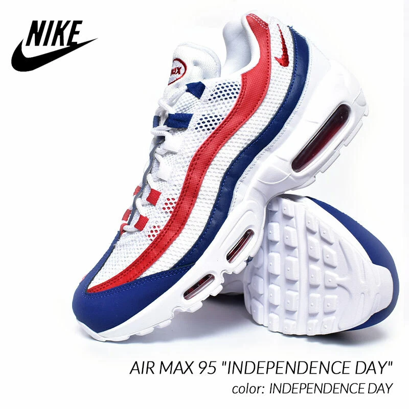 NIKE AIR MAX 95 Olympic Independence Day White Red Royal Men&#039;s 9 Shoes eBay