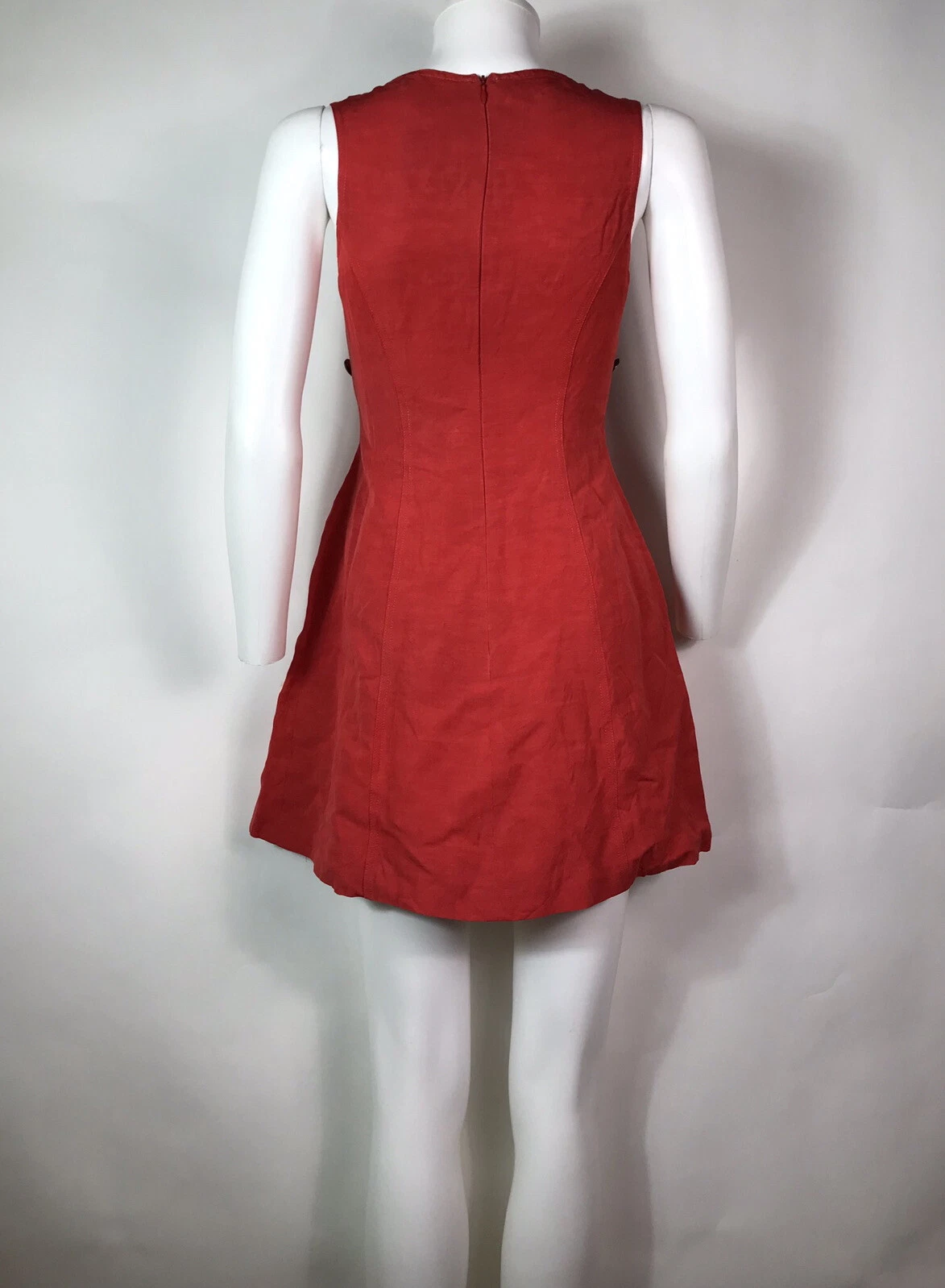 Mini abito vintage Gianni Versace anni '90 rosso con bottoni Medusa XS