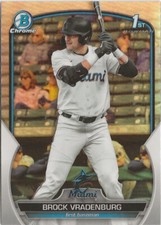2023 Bowman Draft Chrome Brock Vradenburg Refractor SP RC Miami Marlins